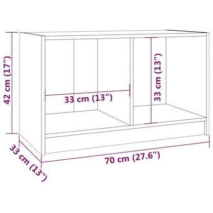 vidaXL Meuble TV marron miel 70x33x42 cm bois de pin massif