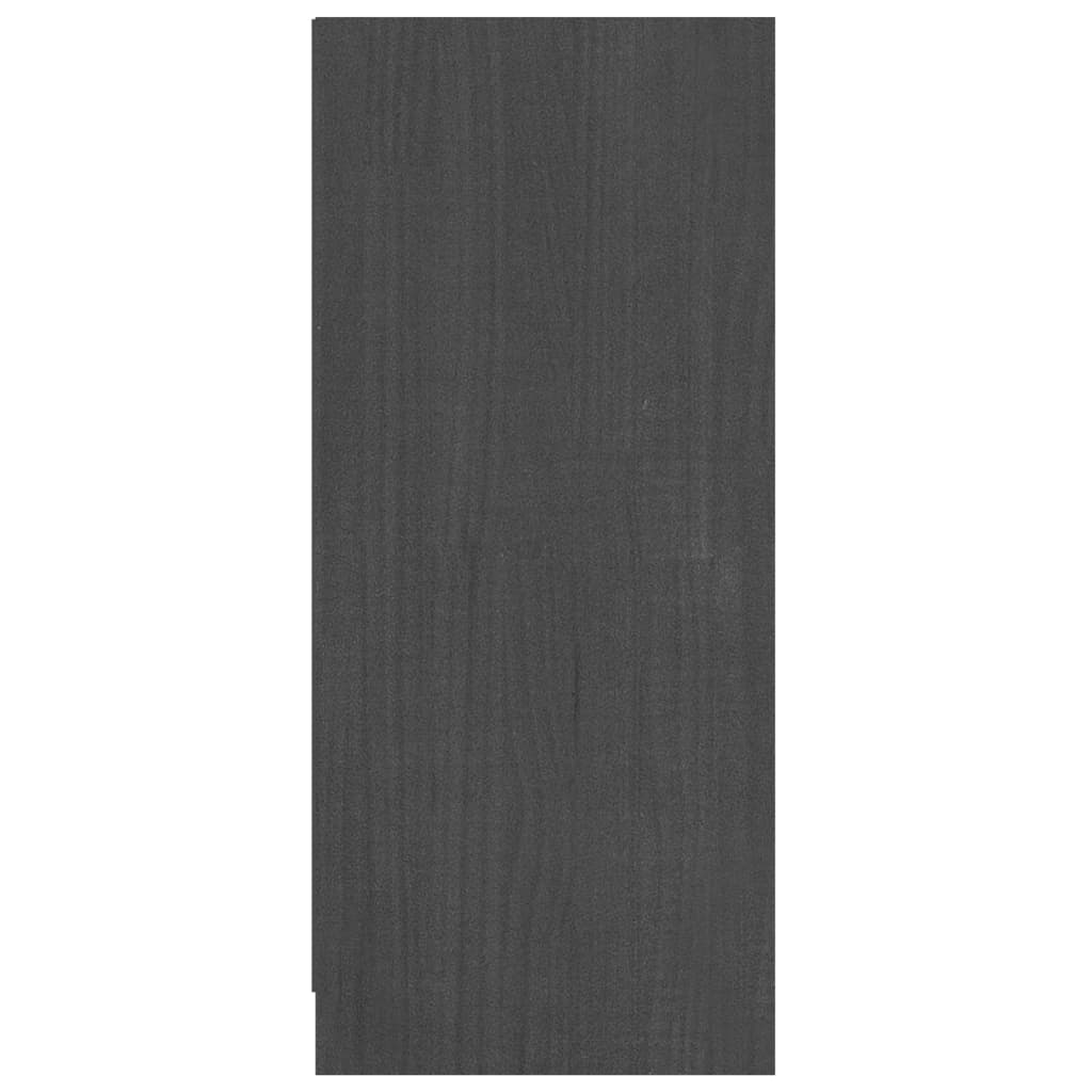vidaXL Buffet gris 70x33x76 cm Bois de pin massif