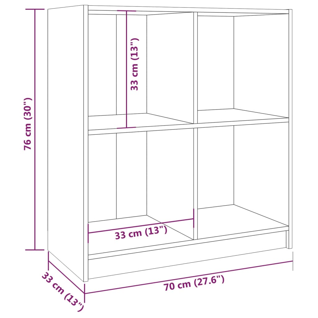vidaXL Buffet gris 70x33x76 cm Bois de pin massif