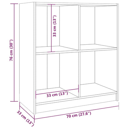 vidaXL Buffet gris 70x33x76 cm Bois de pin massif
