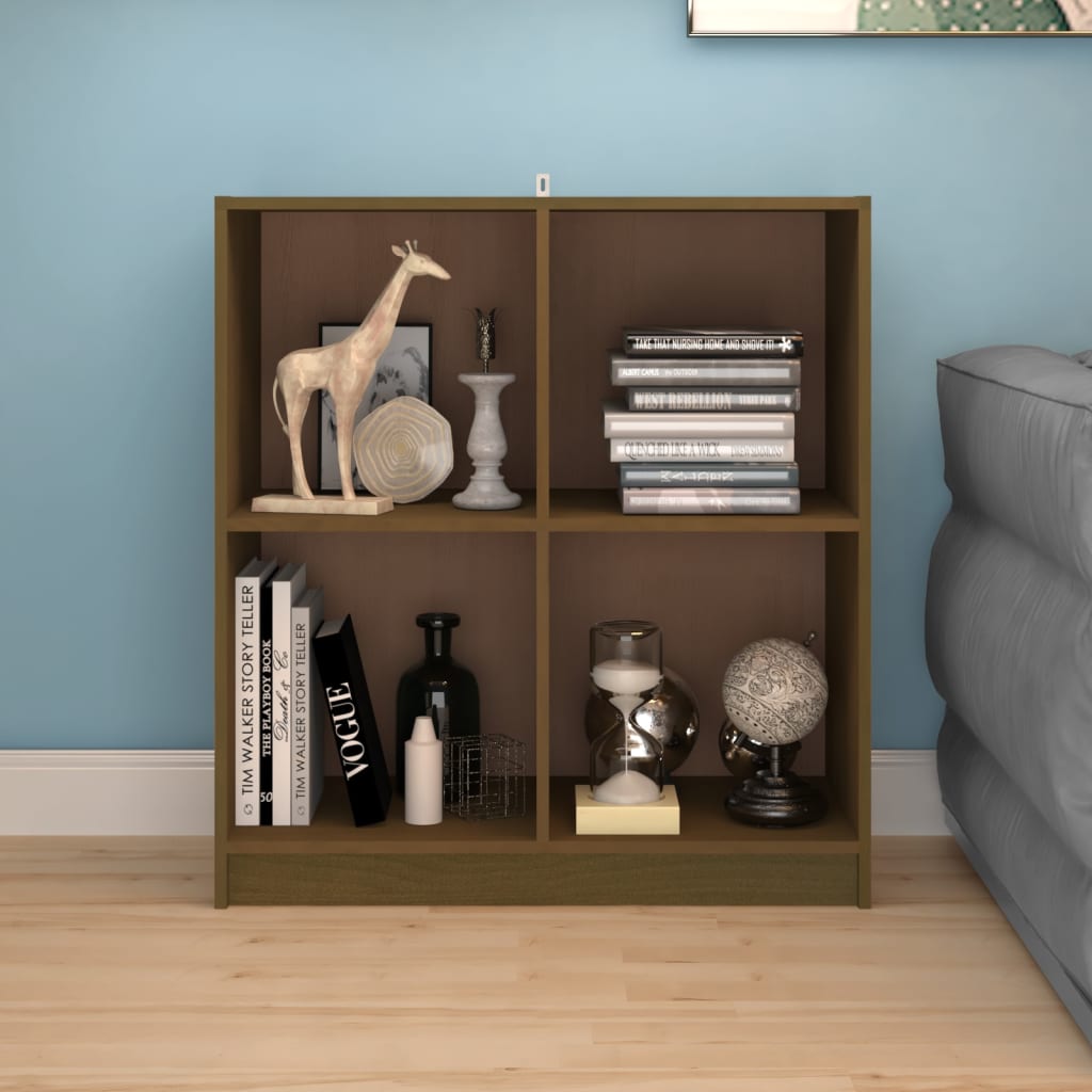 vidaXL Buffet brun miel 70x33x76 cm Bois de pin massif