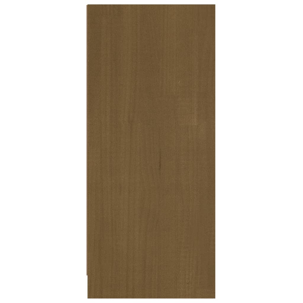vidaXL Buffet brun miel 70x33x76 cm Bois de pin massif