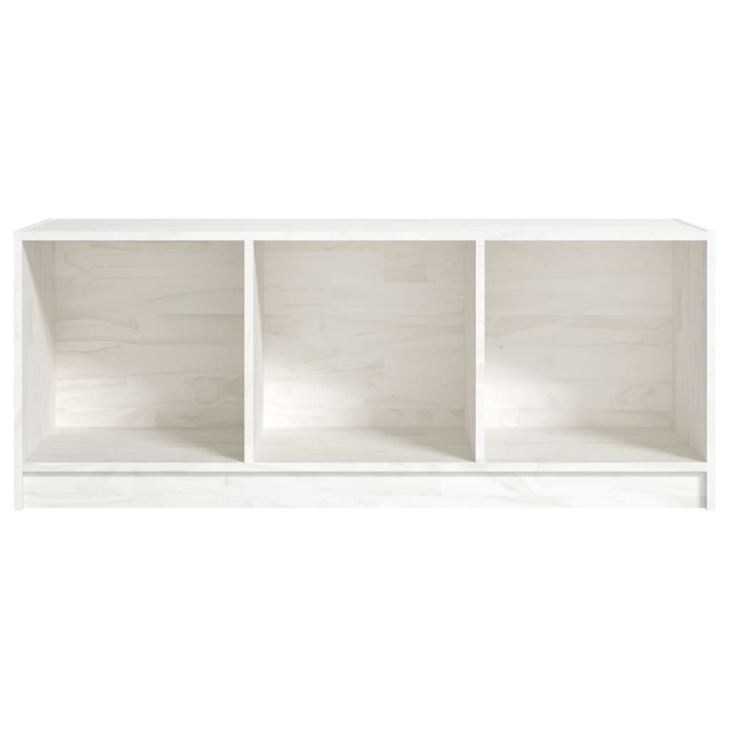 vidaXL TV-Schrank Weiß 104x33x41 cm Massivholz Kiefer