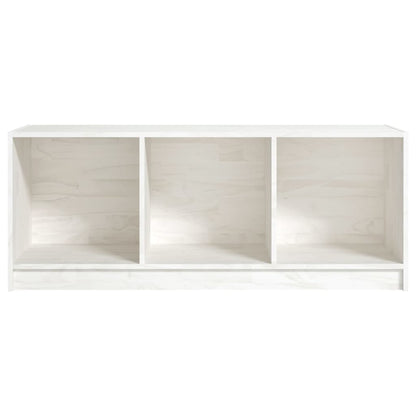 vidaXL TV-Schrank Weiß 104x33x41 cm Massivholz Kiefer