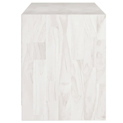 vidaXL TV-Schrank Weiß 104x33x41 cm Massivholz Kiefer