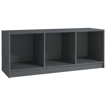 vidaXL Meuble TV gris 104x33x41 cm en pin massif