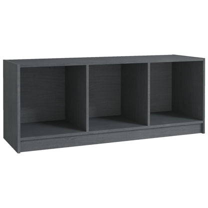 vidaXL Meuble TV gris 104x33x41 cm en pin massif