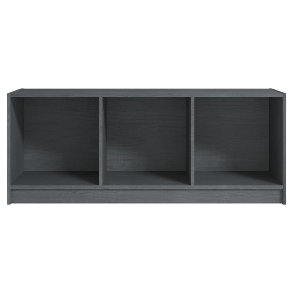 vidaXL Meuble TV gris 104x33x41 cm en pin massif
