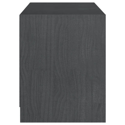 vidaXL Meuble TV gris 104x33x41 cm en pin massif
