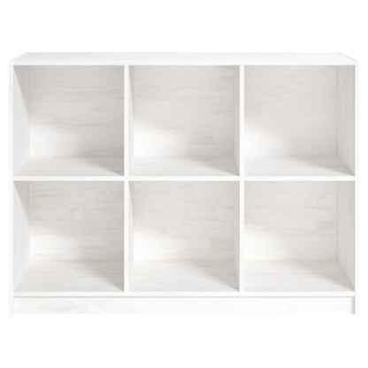 vidaXL Bücherregal Weiß 104x33x76 cm Massivholz Kiefer