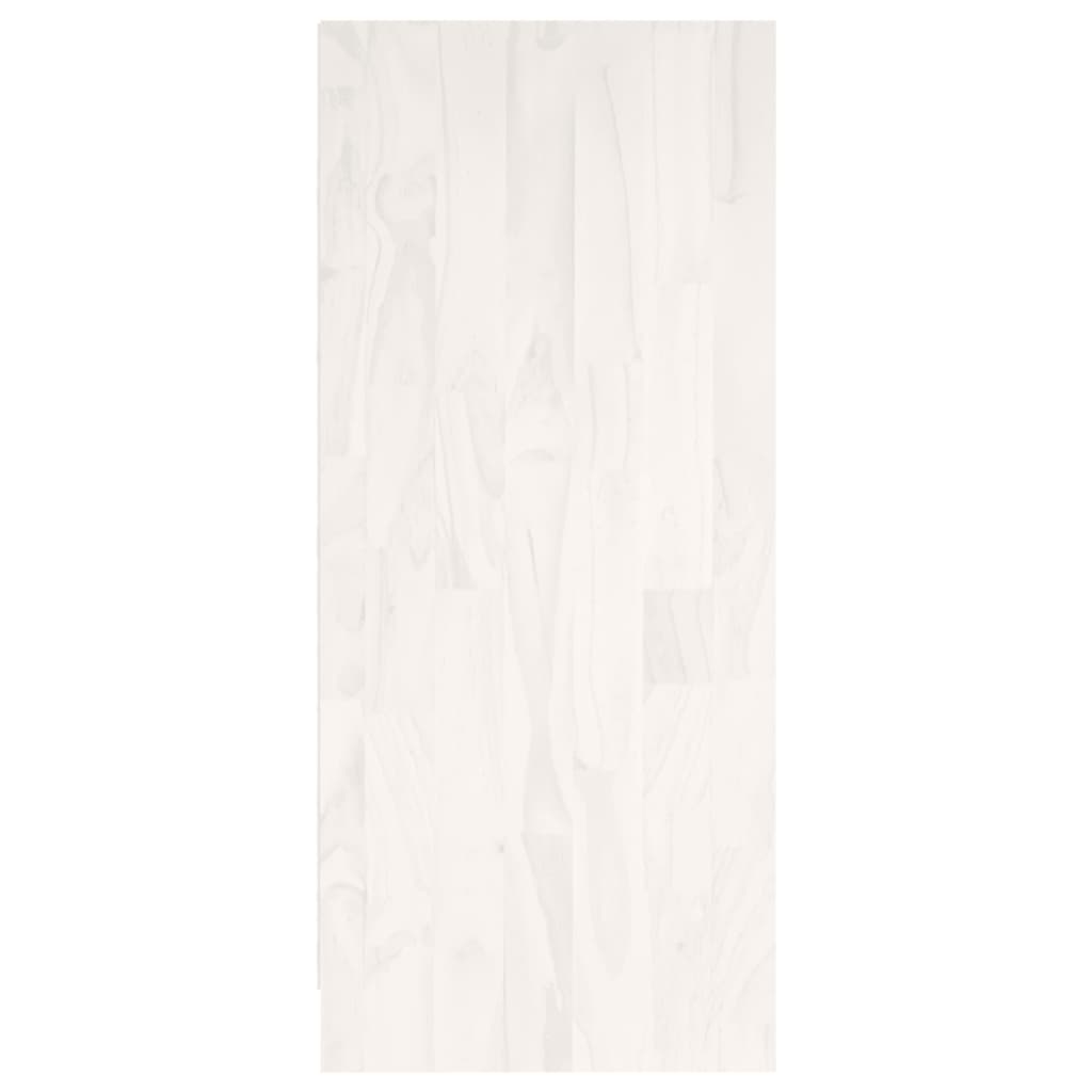 vidaXL Bücherregal Weiß 104x33x76 cm Massivholz Kiefer