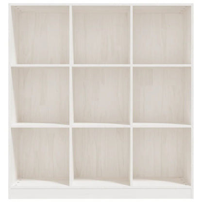 vidaXL Bücherregal/Raumteiler Weiß 104x33,5x110 cm Massivholz Kiefer