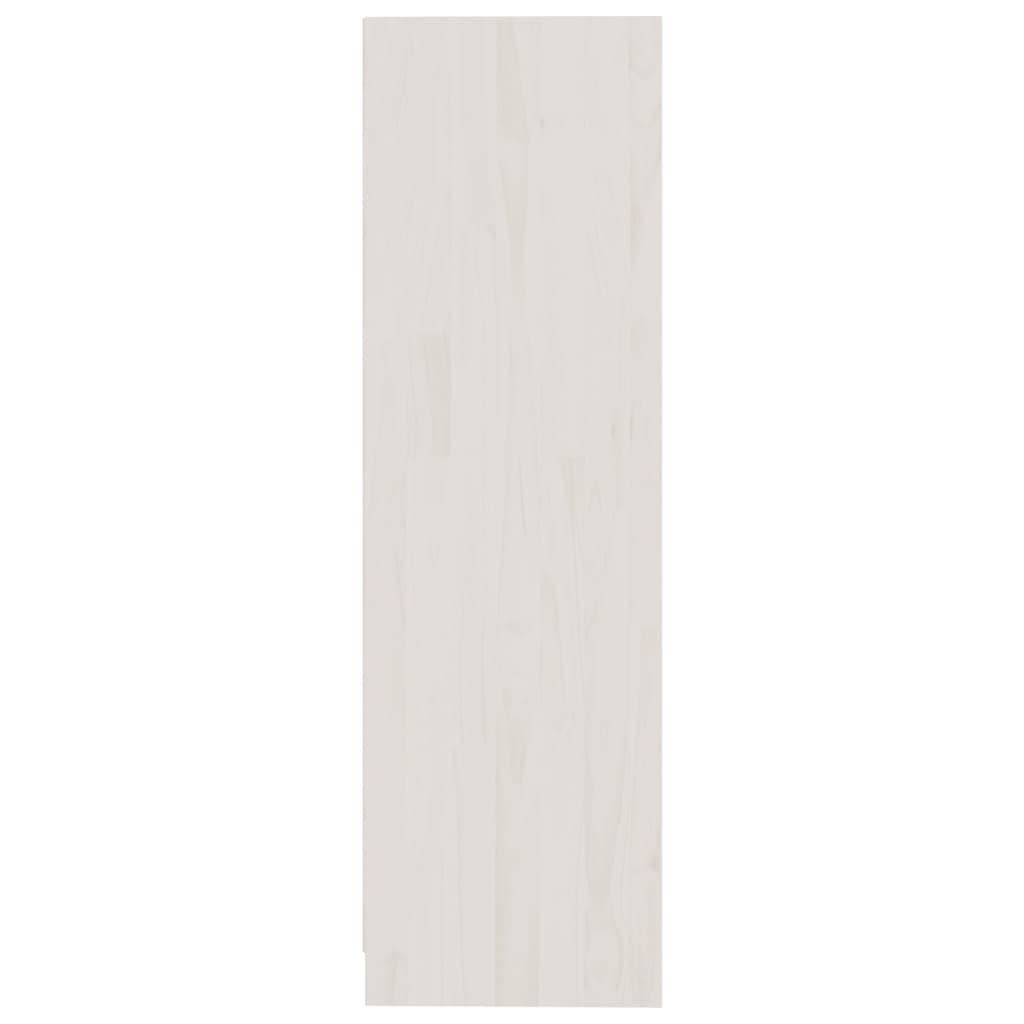 vidaXL Bücherregal/Raumteiler Weiß 104x33,5x110 cm Massivholz Kiefer