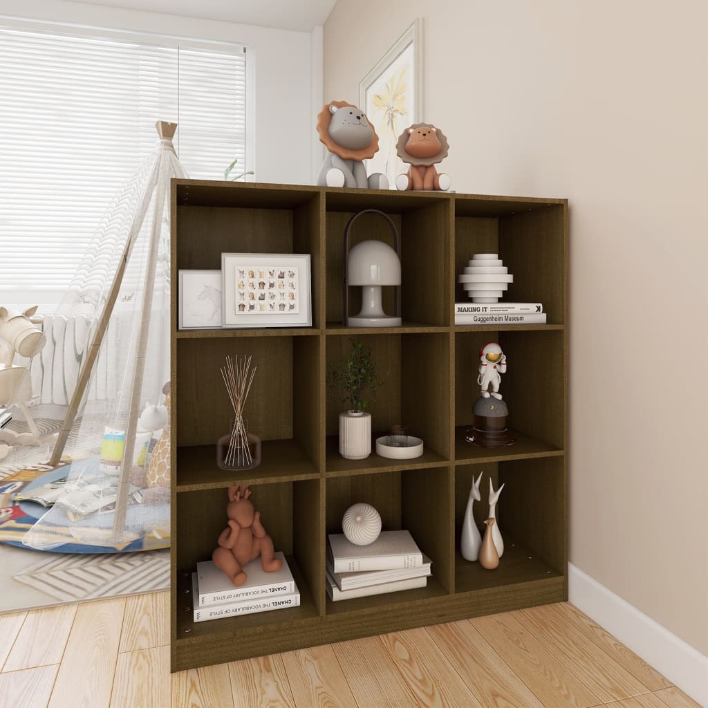 vidaXL Bücherregal/Raumteiler 104x33,5x110 cm Massivholz Kiefer