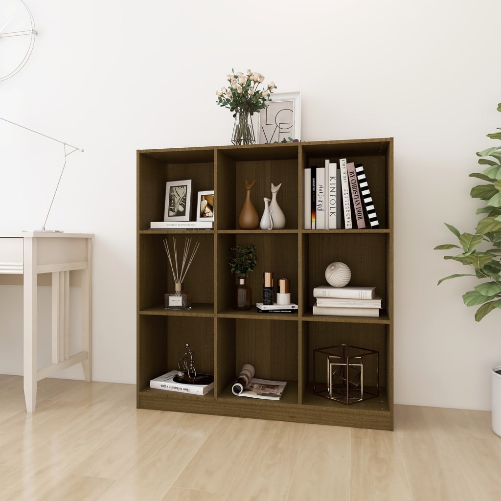 vidaXL Bücherregal/Raumteiler 104x33,5x110 cm Massivholz Kiefer