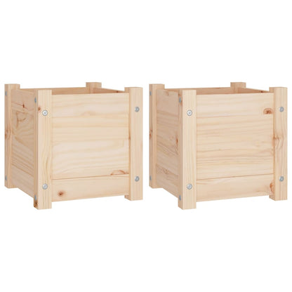 vidaXL Pflanzkübel 2 Stk. 31x31x31 cm Massivholz Kiefer