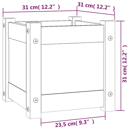 vidaXL Pflanzkübel 2 Stk. 31x31x31 cm Massivholz Kiefer