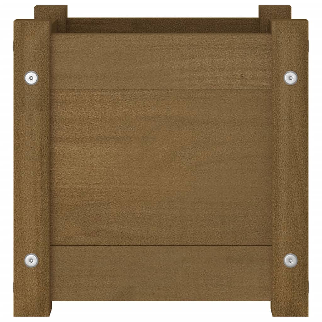 vidaXL Pflanzkübel Honigbraun 31x31x31 cm Massivholz Kiefer