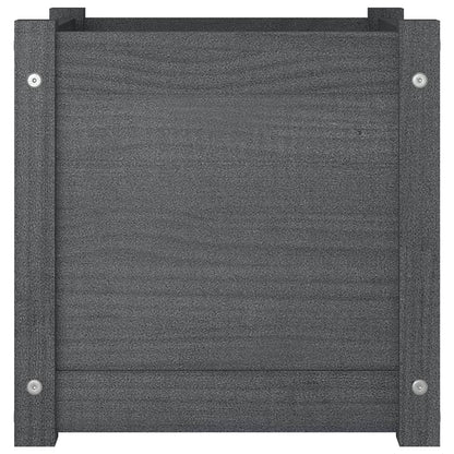 vidaXL Pflanzkübel Grau 40x40x40 cm Massivholz Kiefer