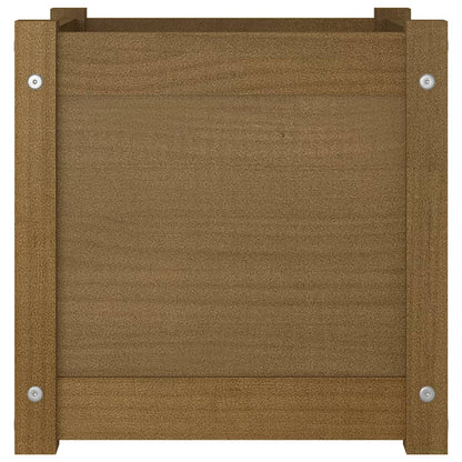 vidaXL Pflanzkübel 2 Stk. Honigbraun 40x40x40 cm Massivholz Kiefer