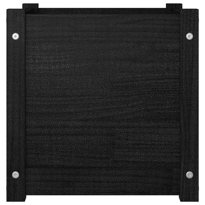 vidaXL Jardinière noire 40x40x40 cm en pin massif