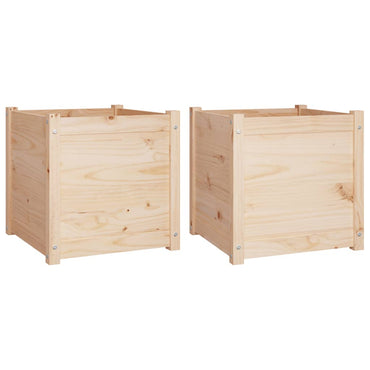 vidaXL Jardinières 2 pcs 50x50x50 cm Bois de pin massif