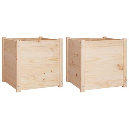 vidaXL Jardinières 2 pcs 50x50x50 cm Bois de pin massif