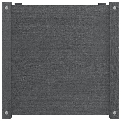 vidaXL Pflanzkübel Grau 50x50x50 cm Massivholz Kiefer