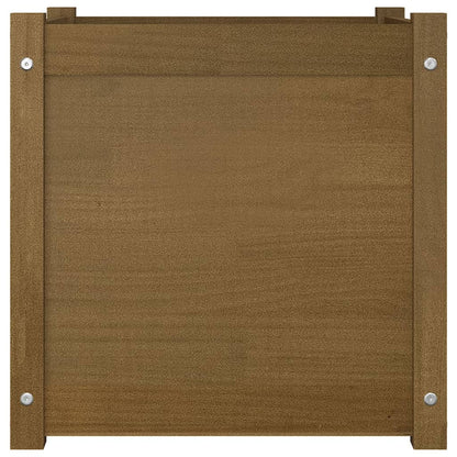 vidaXL Pflanzkübel Honigbraun 50x50x50 cm Massivholz Kiefer