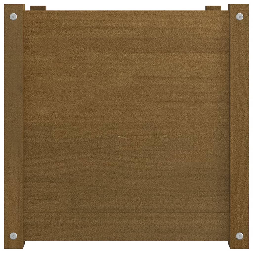 vidaXL Pflanzkübel Honigbraun 50x50x50 cm Massivholz Kiefer