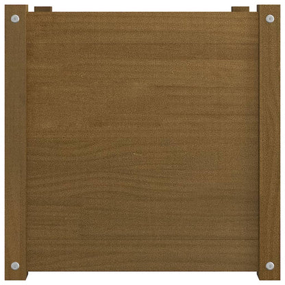 vidaXL Pflanzkübel 2 Stk. Honigbraun 50x50x50 cm Massivholz Kiefer