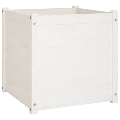 vidaXL Pflanzkübel 2 Stk. Weiß 60x60x60 cm Massivholz Kiefer