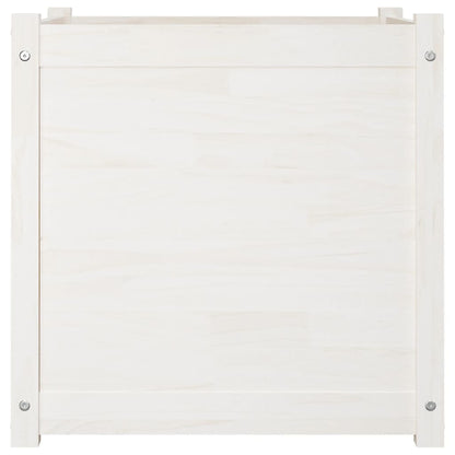 vidaXL Pflanzkübel 2 Stk. Weiß 60x60x60 cm Massivholz Kiefer