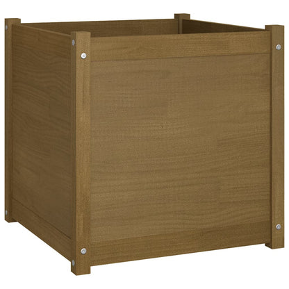 vidaXL Pflanzkübel Honigbraun 60x60x60 cm Massivholz Kiefer
