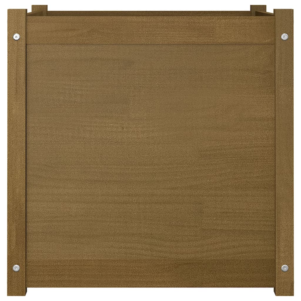 vidaXL Pflanzkübel 2 Stk. Honigbraun 60x60x60 cm Massivholz Kiefer