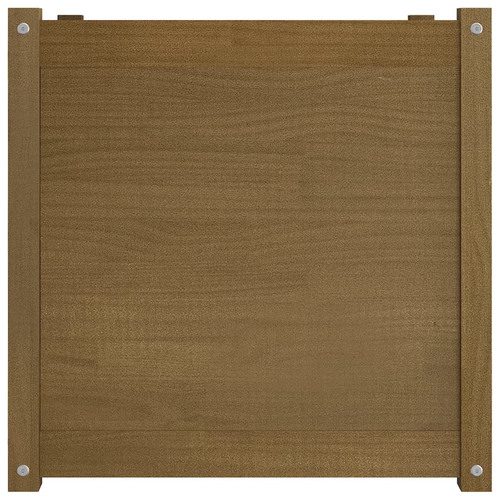 vidaXL Pflanzkübel 2 Stk. Honigbraun 60x60x60 cm Massivholz Kiefer
