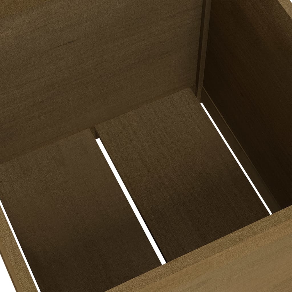 vidaXL Pflanzkübel 2 Stk. Honigbraun 60x60x60 cm Massivholz Kiefer