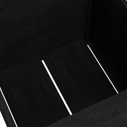 vidaXL Pflanzkübel Schwarz 60x60x60 cm Massivholz Kiefer