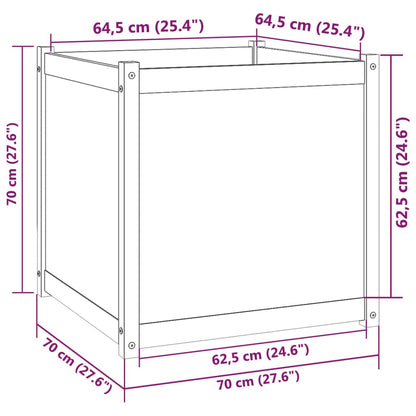 vidaXL Jardinière 70x70x70 cm Bois de pin massif