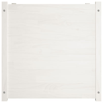 vidaXL Pflanzkübel Weiß 70x70x70 cm Massivholz Kiefer