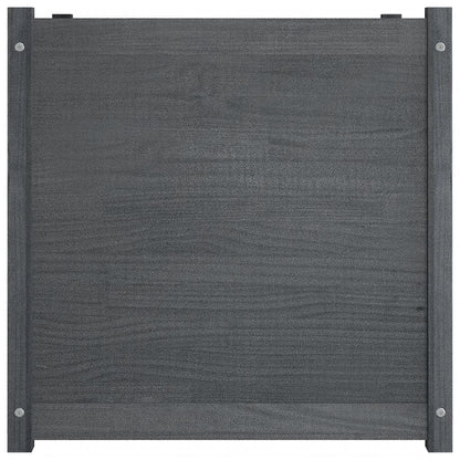 vidaXL Pflanzkübel Grau 70x70x70 cm Massivholz Kiefer