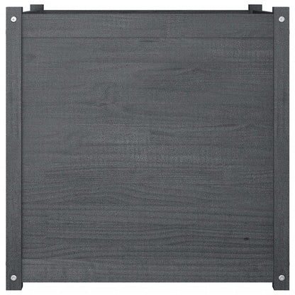 vidaXL Pflanzkübel Grau 70x70x70 cm Massivholz Kiefer