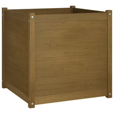 vidaXL Pflanzkübel Honigbraun 70x70x70 cm Massivholz Kiefer