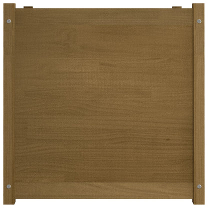 vidaXL Pflanzkübel Honigbraun 70x70x70 cm Massivholz Kiefer