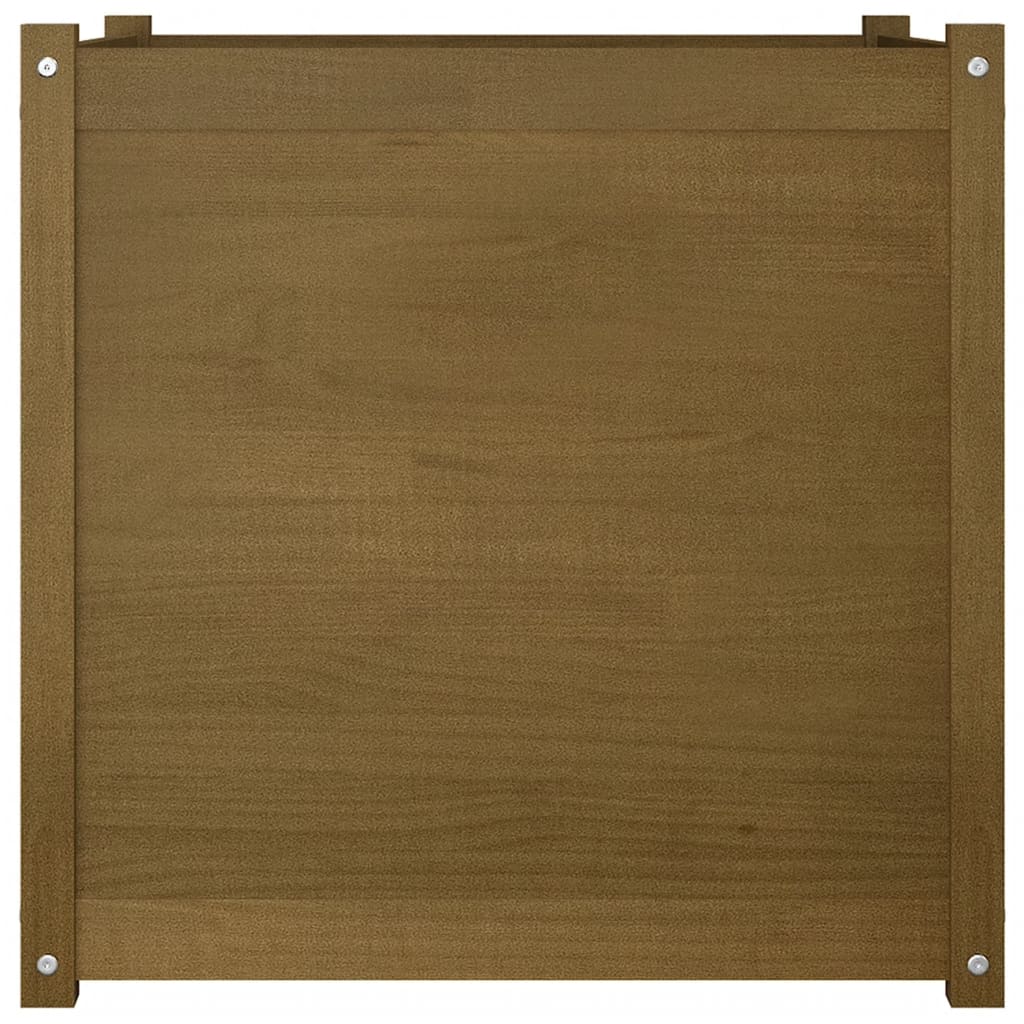 vidaXL Pflanzkübel Honigbraun 70x70x70 cm Massivholz Kiefer