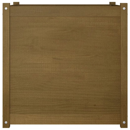 vidaXL Pflanzkübel Honigbraun 70x70x70 cm Massivholz Kiefer