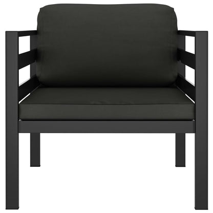 vidaXL Canapés individuels 2 pcs avec coussins aluminium anthracite