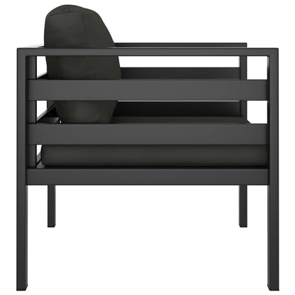 vidaXL Canapés individuels 2 pcs avec coussins aluminium anthracite