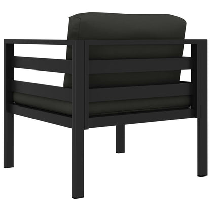 vidaXL Canapés individuels 2 pcs avec coussins aluminium anthracite