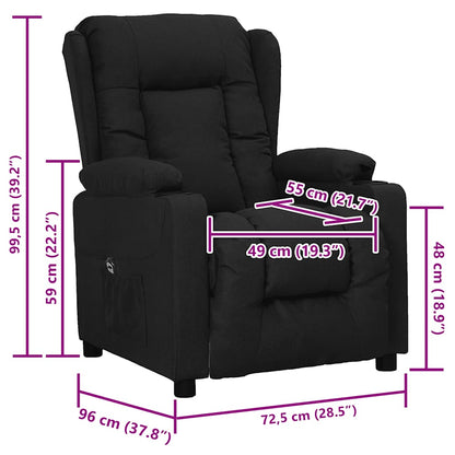 vidaXL Aufstehsessel Schwarz Stoff